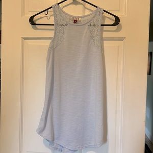 Light blue lace tank top
